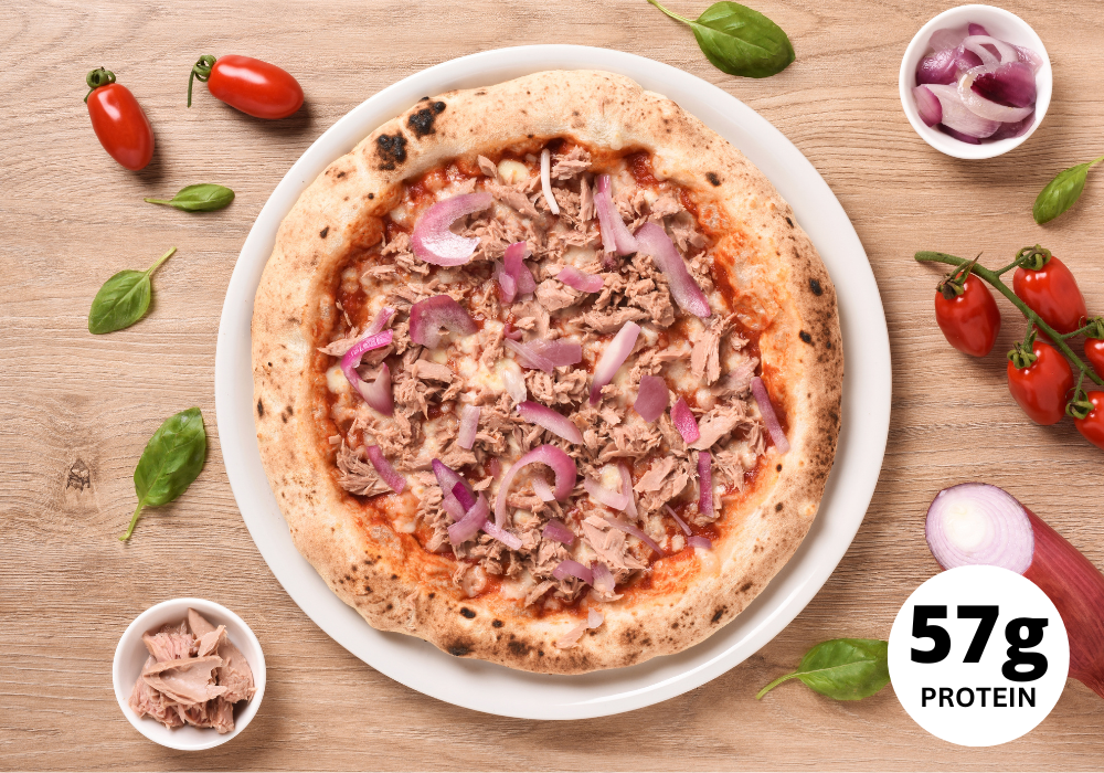 CH: Pizza Tonno & Cipolla mit 57 g Protein