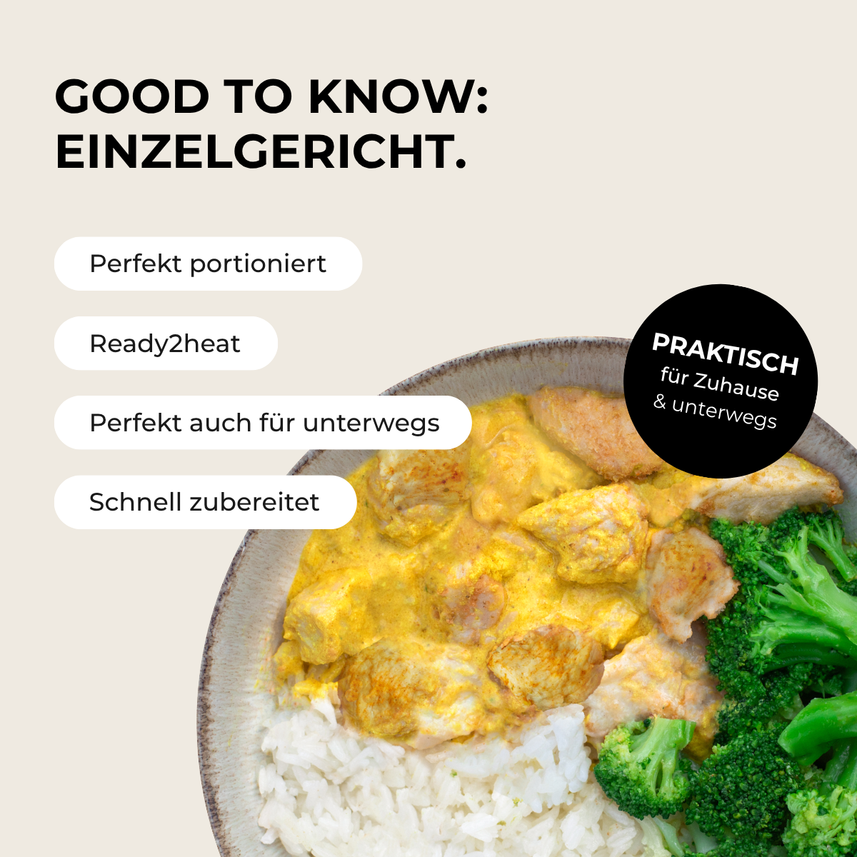 CH: Chicken, rice, broccoli