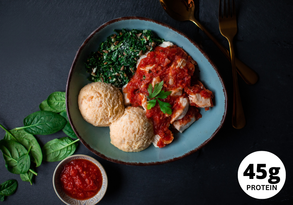 Poulet à la polenta