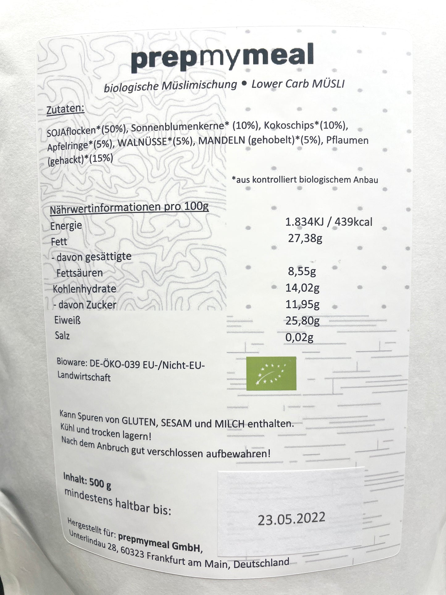 Muesli à faible teneur en glucides