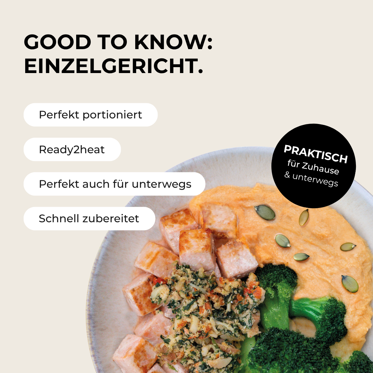 Lachs mit Kürbis-Püree