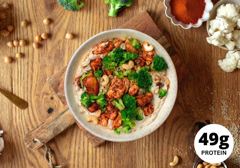 Hähnchen mit Hummus