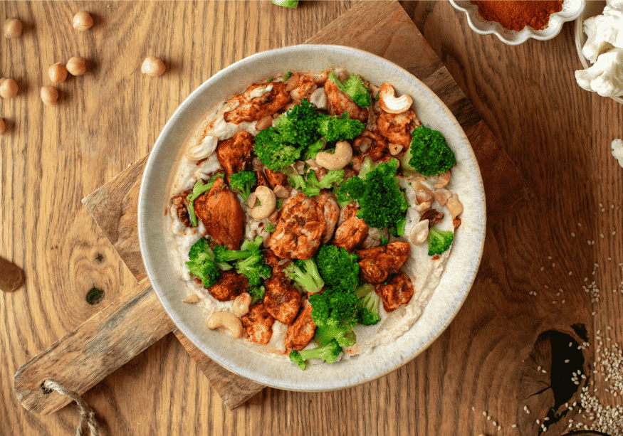 Hähnchen mit Hummus