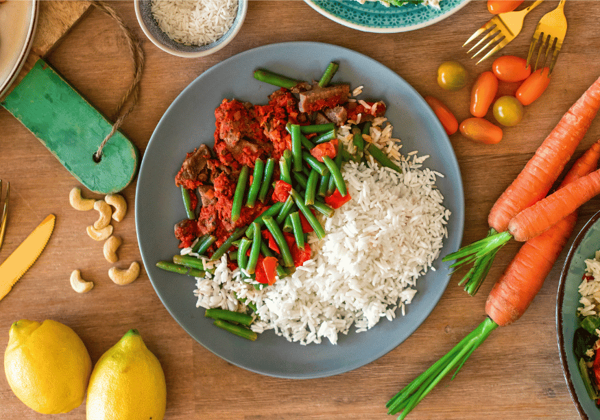Rinderstreifen mit Tomatensoße