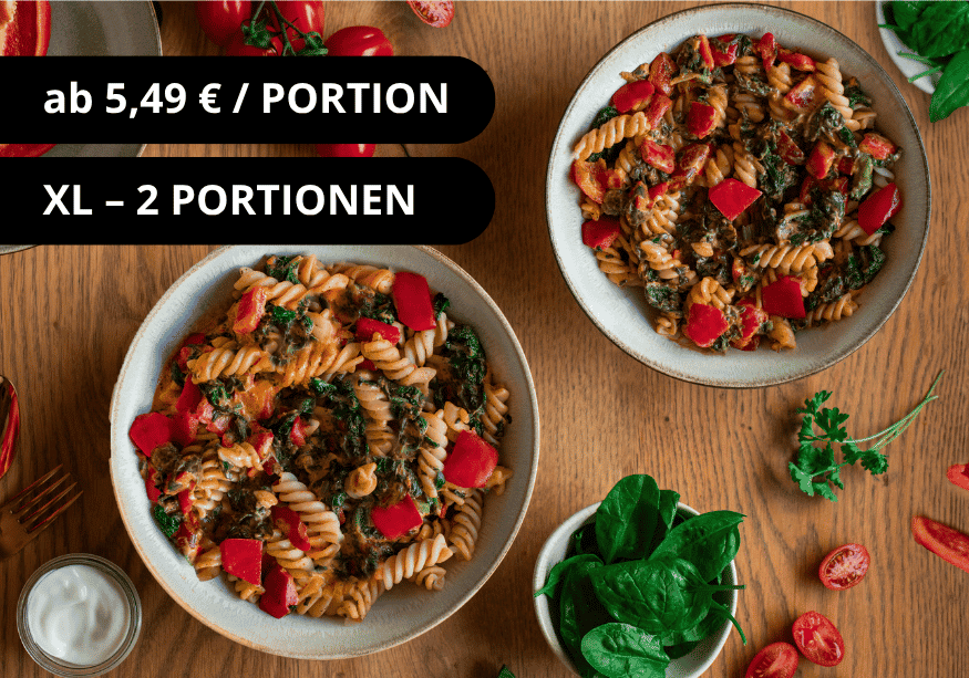 Protein Pasta mit Frischkäsesoße (XL, 2 Portionen)