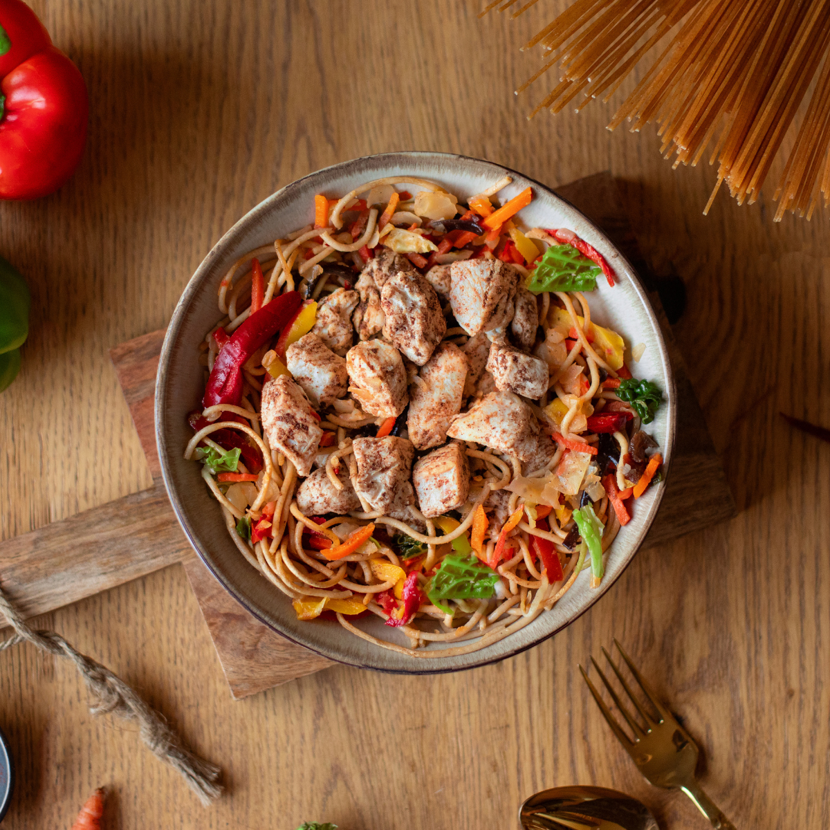 CH: Asian-style chili noodles