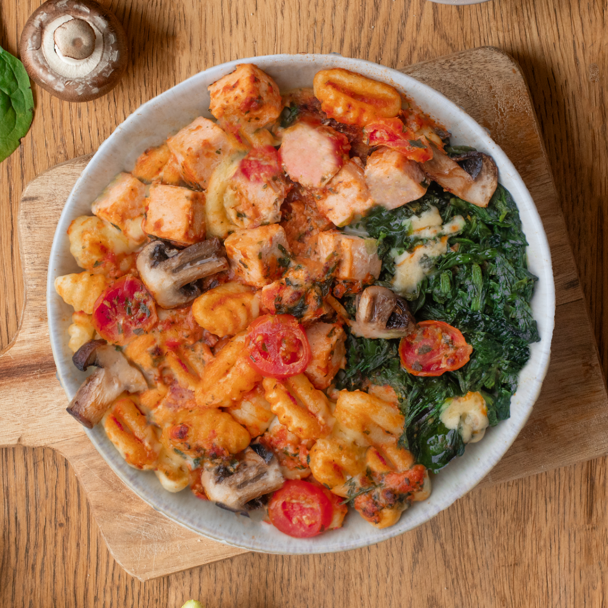 Gnocchi with salmon