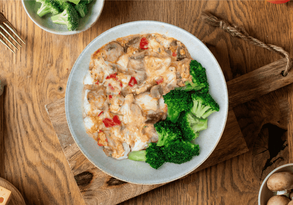 CH: Chicken au gratin with cheese