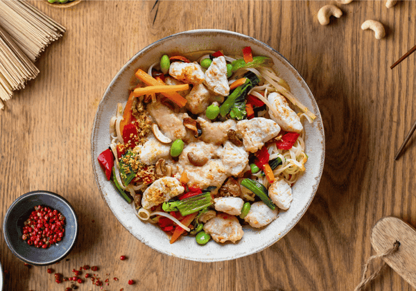 CH: Rice noodles with chicken