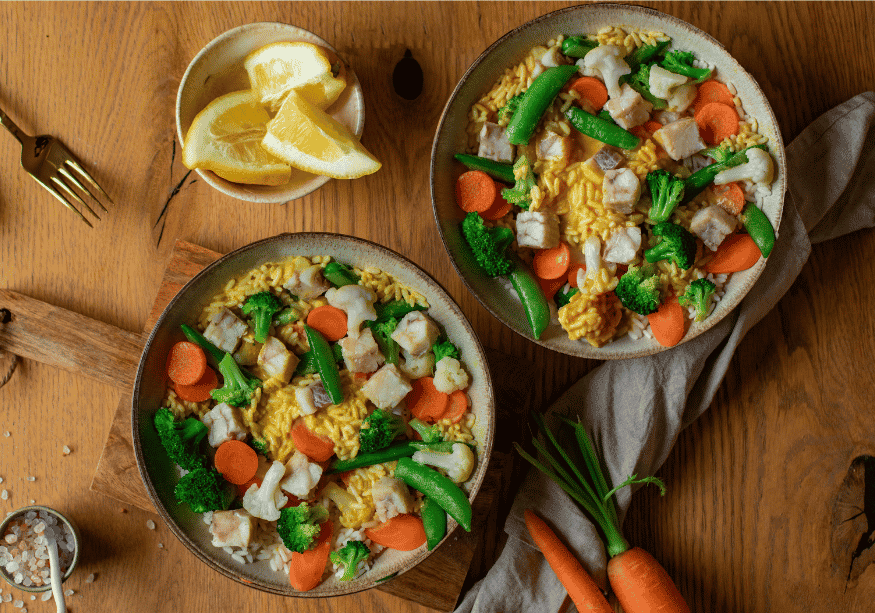 Pollock, rice & vegetables (XL, 2 portions)