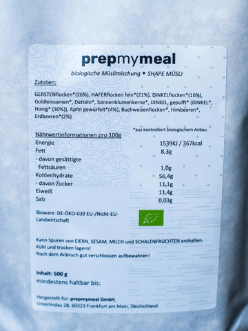 6 pack prepmymeal Shapemuesli