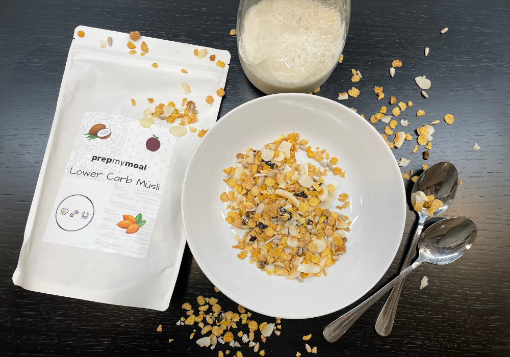 Lower carb muesli