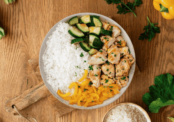 CH: Athletes Line: Hähnchen, Reis, Zucchini & Paprika