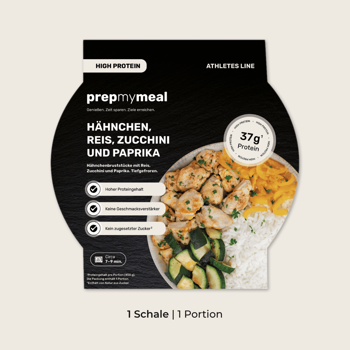 Athletes Line: Hähnchen, Reis, Zucchini & Paprika