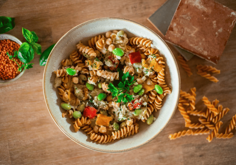 FR : 🌱 Pâtes de lentilles à la sauce citronnelle