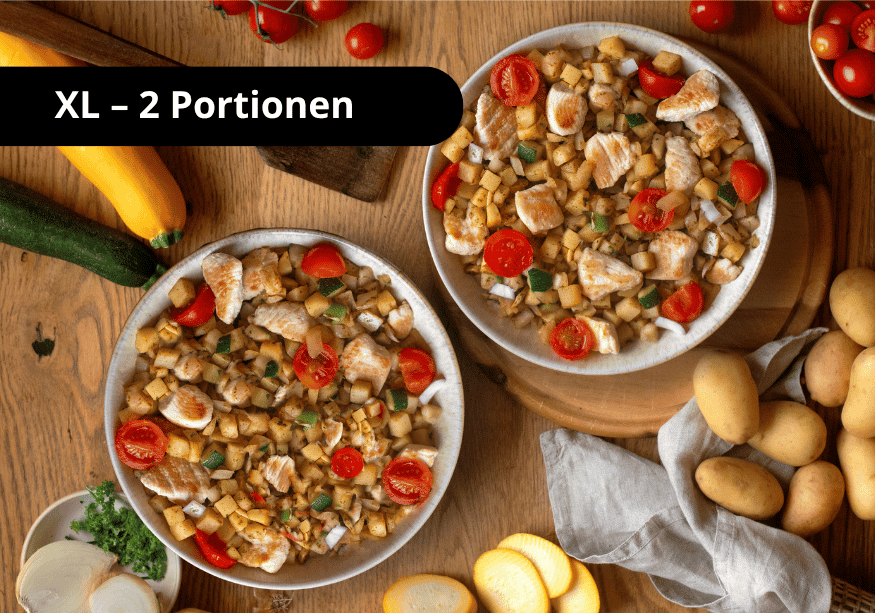 Pommes de terre sautées au poulet (XL, 2 portions)