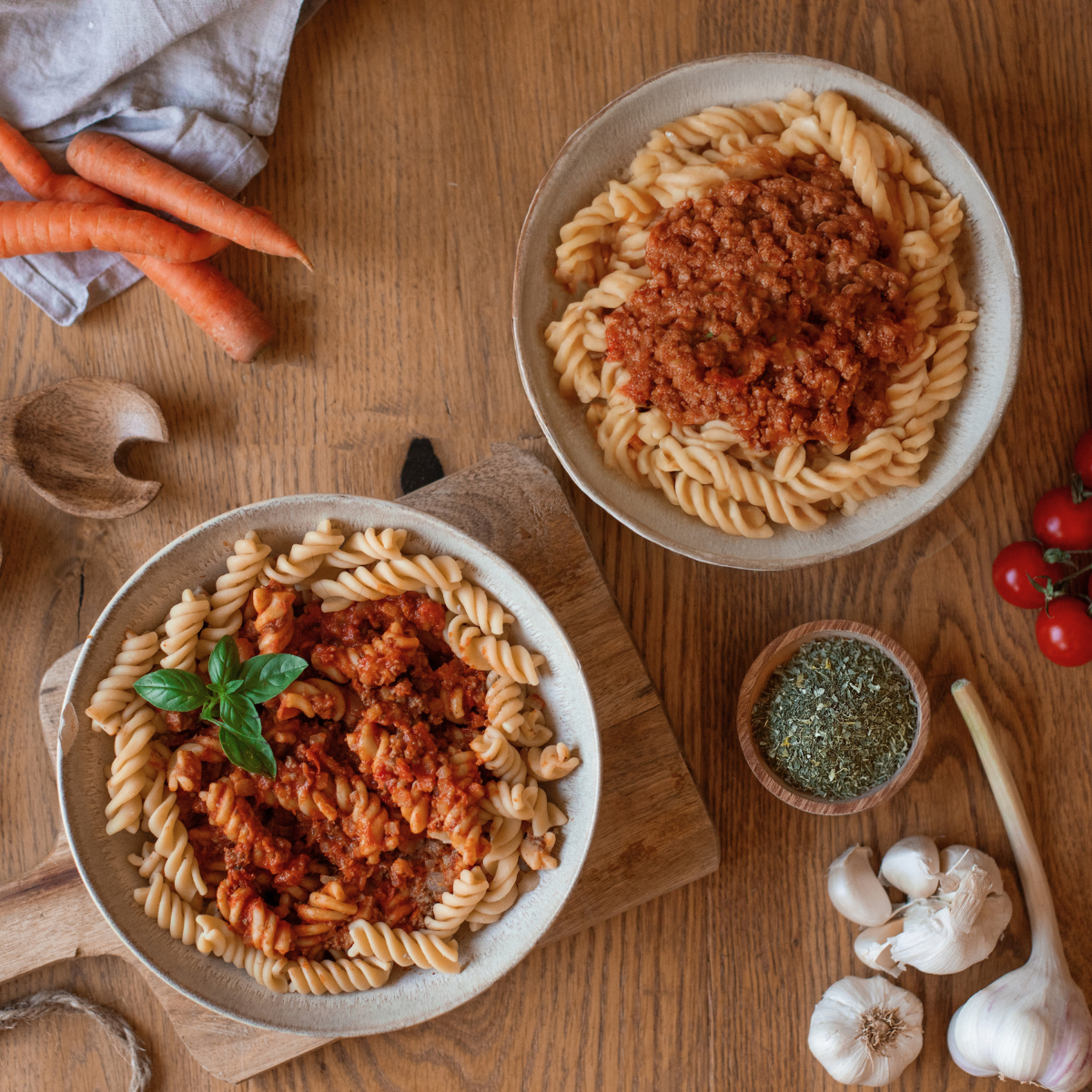 CH : Pâtes végétaliennes à la bolognaise protéinées (XL, 2 portions)