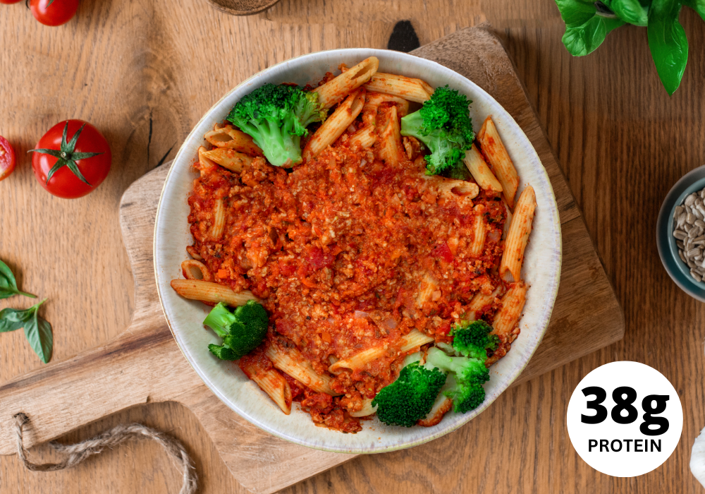 CH: Protein Penne mit Bolognese