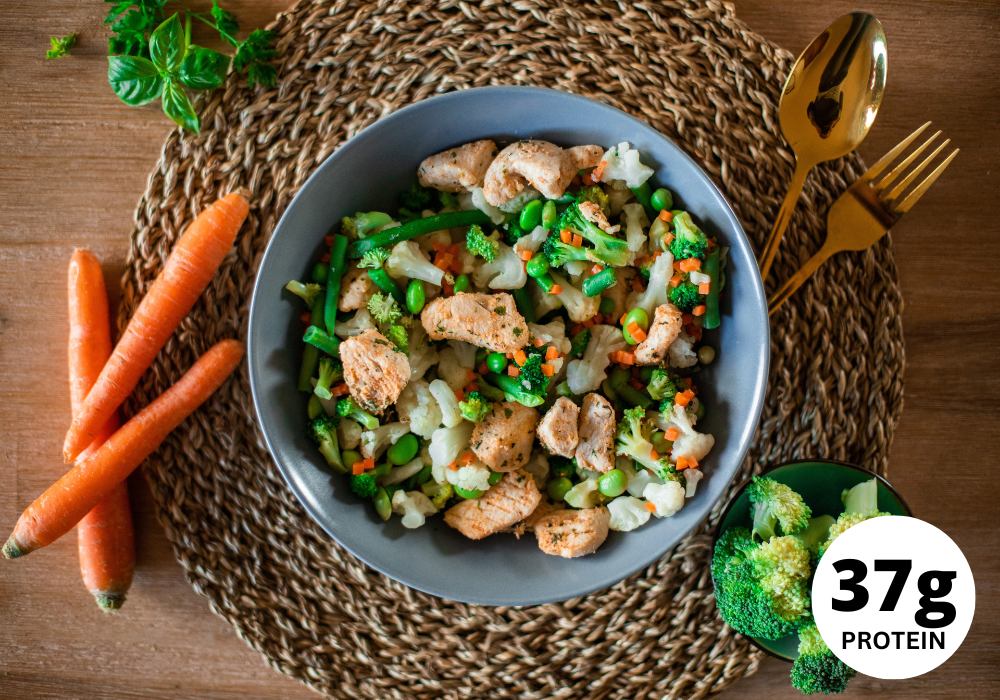 CH: Hähnchen auf Gemüse Bowl