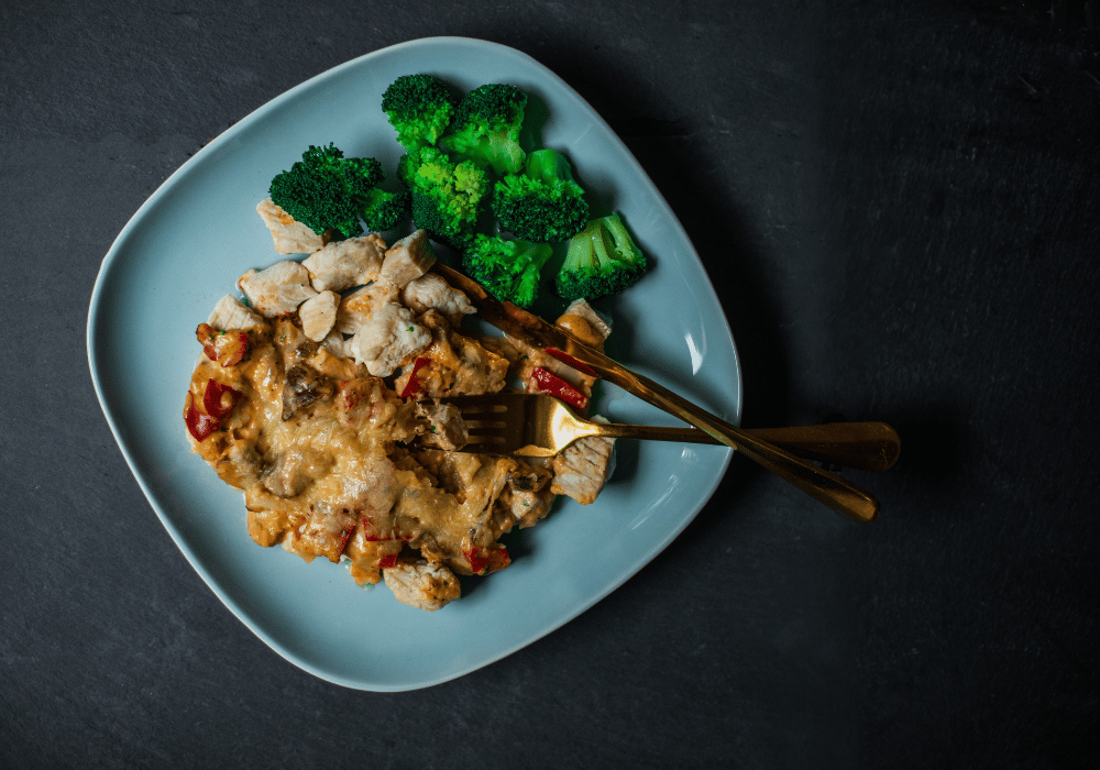 FR: Hähnchen mit Käse überbacken