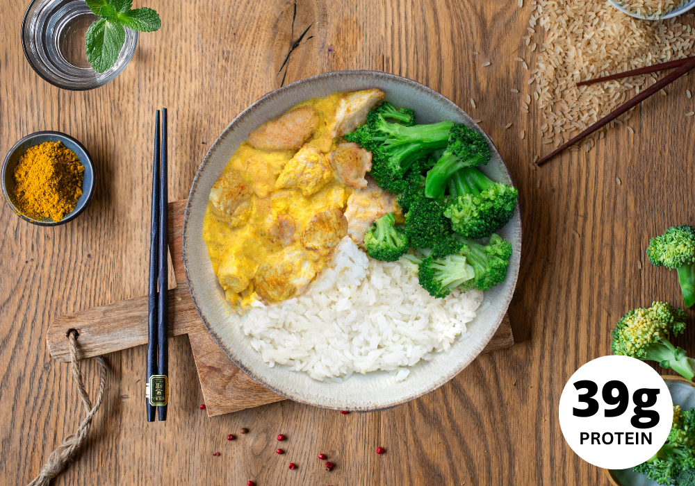 Hähnchen, Reis, Brokkoli