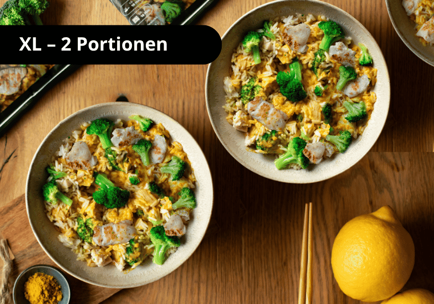 Hähnchen, Reis, Brokkoli (XL, 2 Portionen)