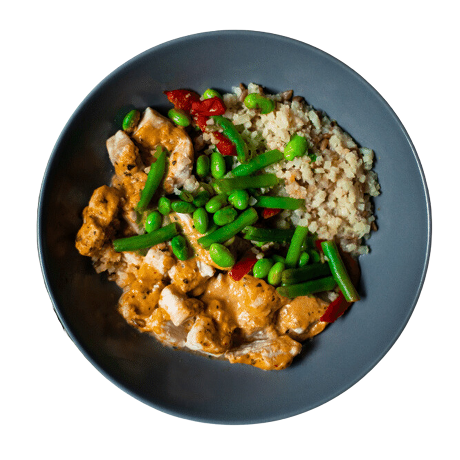 Rotes Curry mit Hähnchenbrust