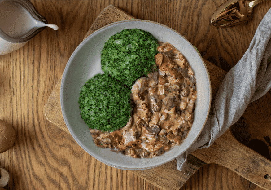 Hähnchenbrust mit Pilzrahmsosse