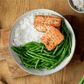 CH: Lachs mit Reis & grüne Bohnen
