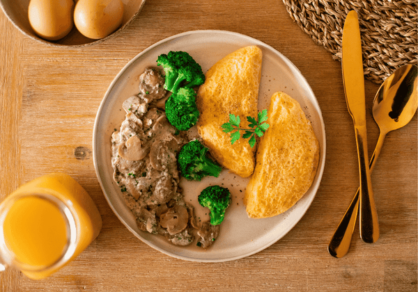CH: Omelette mit Pilzrahmsoße