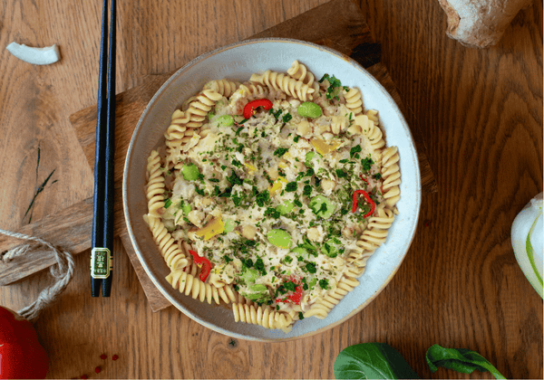 CH: Protein Fusilli mit Zitronengras-Sauce
