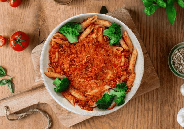 CH: Protein Penne mit Bolognese