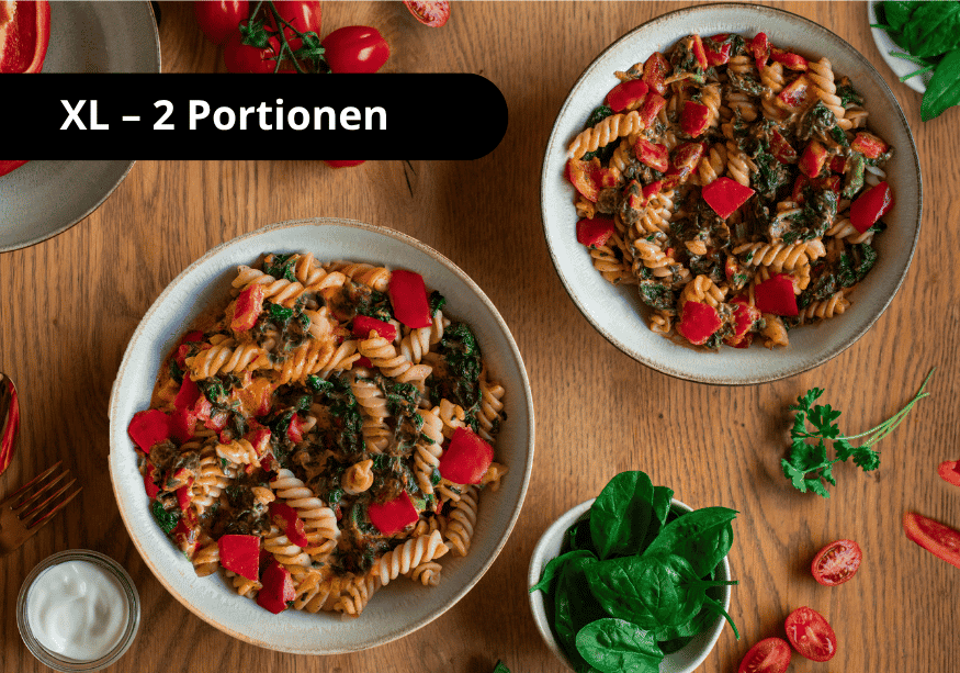 Protein Pasta mit Frischkäsesoße (XL, 2 Portionen)