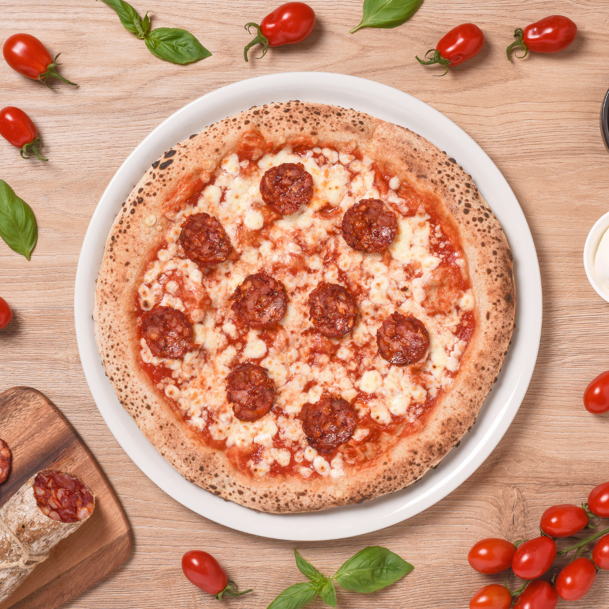 Protein Pizza Spicy Beef Salami