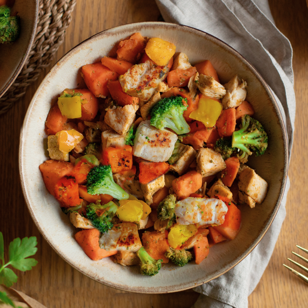 Süßkartoffel Hähnchen Bowl (XL, 2 Portionen)