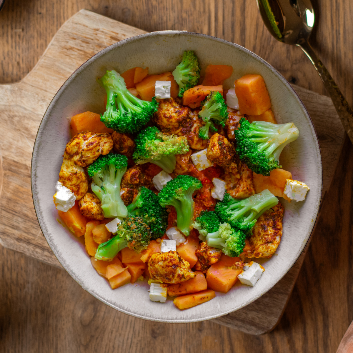 Süsskartoffel Hähnchen Bowl