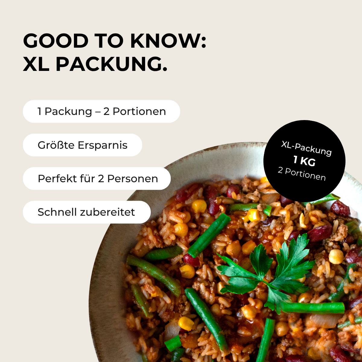 Chili con carne (XL, 2 Portionen)