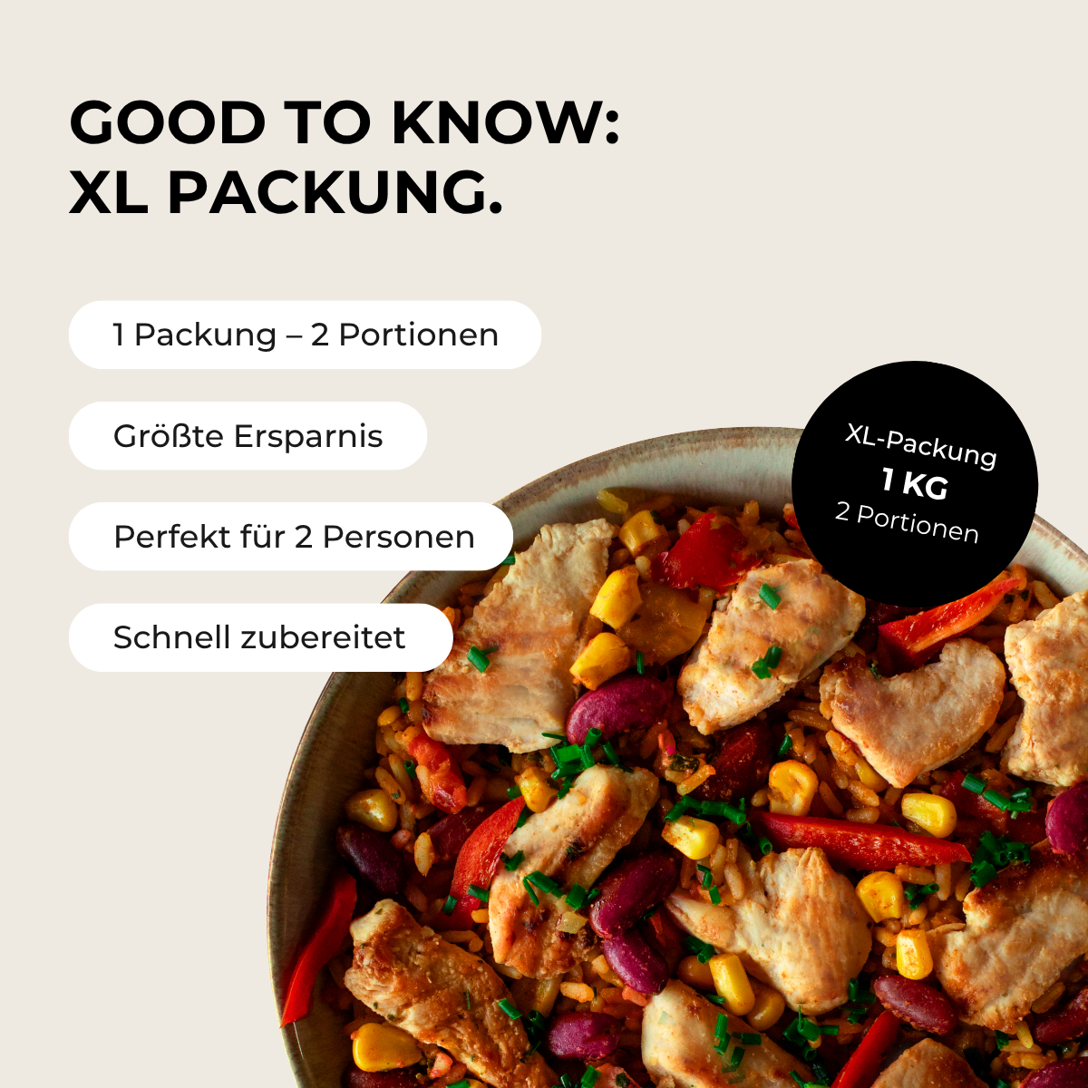 CH: Hähnchen Fajita Bowl (1000g)