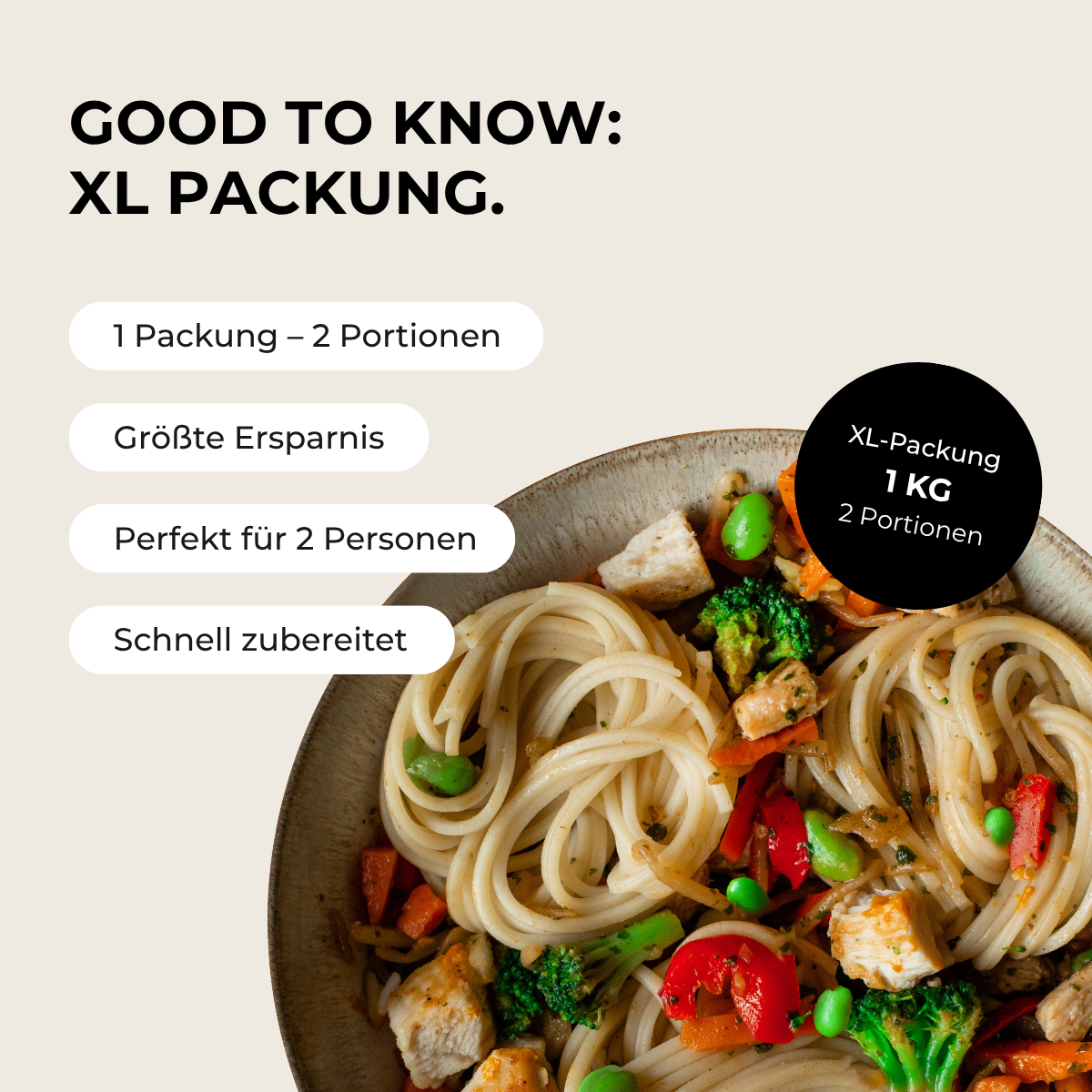 CH: Noodles Asian Style (XL, 2 Portionen)