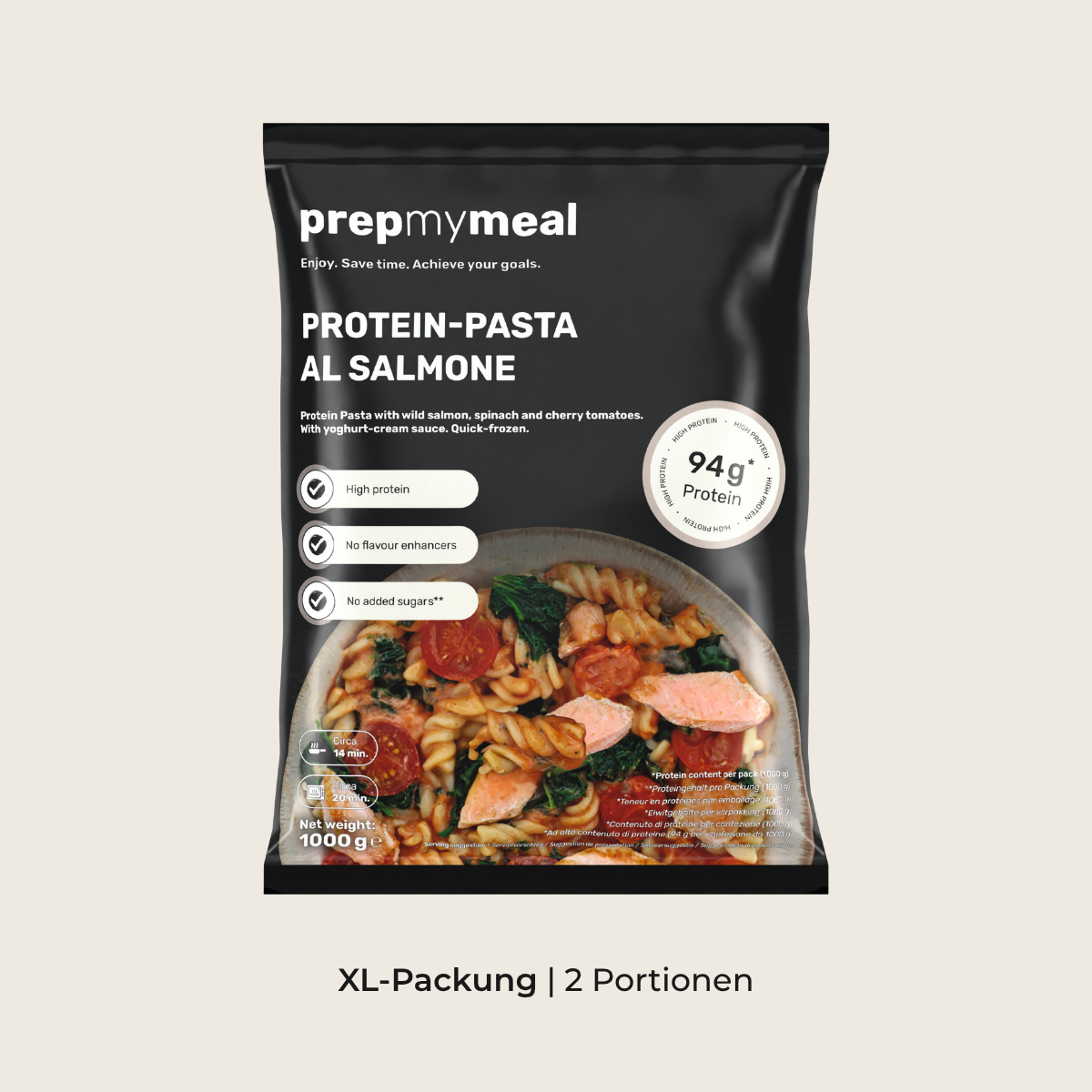 Protein Pasta al Salmone (XL, 2 Portionen)