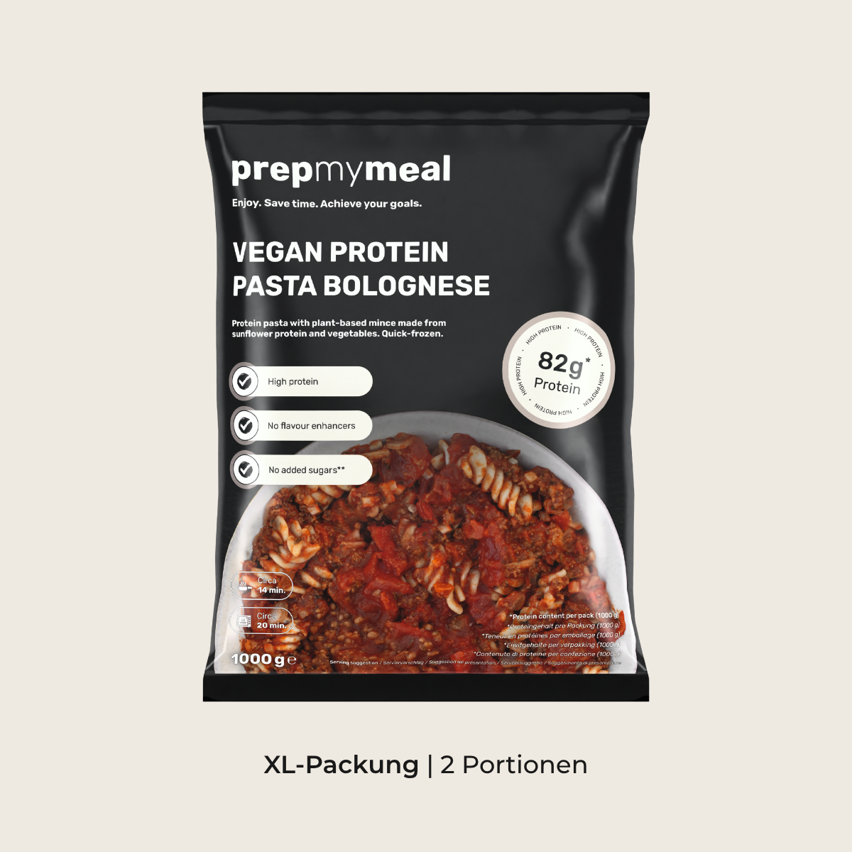 CH: Vegane Protein Pasta Bolognese (XL, 2 Portionen)